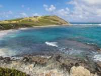 The view from the southeast corner of Pinel Island looking over to Tintamarre Island on the horizon where we planned to take a catamaran cruise to on the 9th.